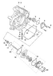 08 Левый картер помпа