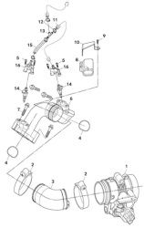 16 Корпус дроссельной заслонки (EFI) 
